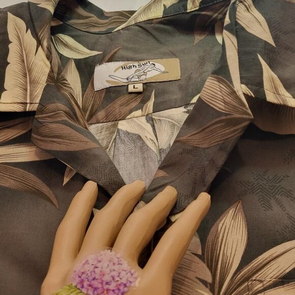 High Surf, Not Worn, Men's Tropical Leaf Design, Short Sleeved Size L - Picture 3 of 6